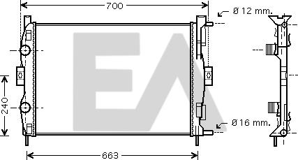 EACLIMA 31R60064 - Радиатор, охлаждане на двигателя vvparts.bg