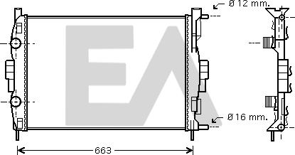 EACLIMA 31R60065 - Радиатор, охлаждане на двигателя vvparts.bg