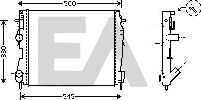 EACLIMA 31R60066 - Радиатор, охлаждане на двигателя vvparts.bg