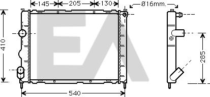 EACLIMA 31R60061 - Радиатор, охлаждане на двигателя vvparts.bg