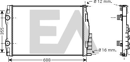 EACLIMA 31R60075 - Радиатор, охлаждане на двигателя vvparts.bg