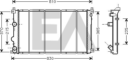 EACLIMA 31R60071 - Радиатор, охлаждане на двигателя vvparts.bg