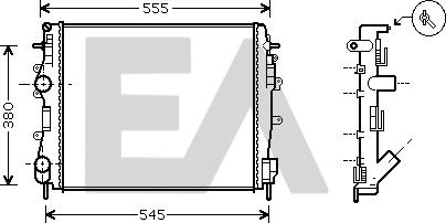 EACLIMA 31R60140 - Радиатор, охлаждане на двигателя vvparts.bg