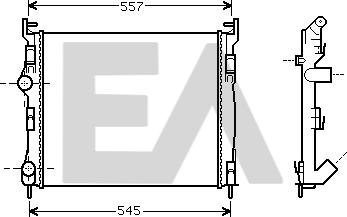 EACLIMA 31R60141 - Радиатор, охлаждане на двигателя vvparts.bg