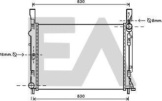 EACLIMA 31R60155 - Радиатор, охлаждане на двигателя vvparts.bg