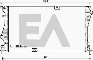 EACLIMA 31R60161 - Радиатор, охлаждане на двигателя vvparts.bg