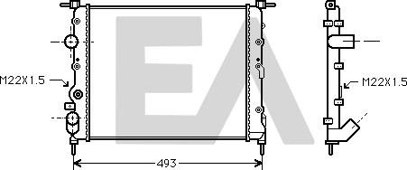 EACLIMA 31R60105 - Радиатор, охлаждане на двигателя vvparts.bg