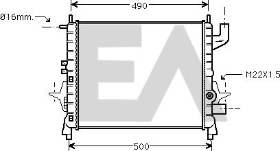 EACLIMA 31R60119 - Радиатор, охлаждане на двигателя vvparts.bg