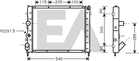 EACLIMA 31R60110 - Радиатор, охлаждане на двигателя vvparts.bg