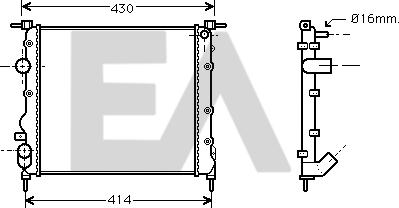 EACLIMA 31R60118 - Радиатор, охлаждане на двигателя vvparts.bg