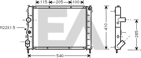 EACLIMA 31R60113 - Радиатор, охлаждане на двигателя vvparts.bg