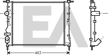 EACLIMA 31R60112 - Радиатор, охлаждане на двигателя vvparts.bg