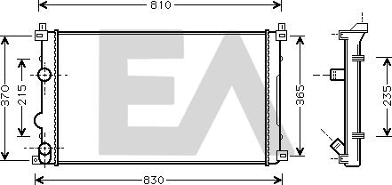 EACLIMA 31R60139 - Радиатор, охлаждане на двигателя vvparts.bg