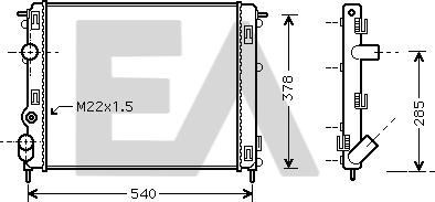 EACLIMA 31R60134 - Радиатор, охлаждане на двигателя vvparts.bg