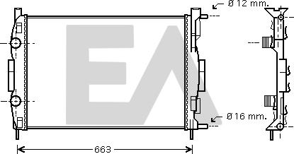 EACLIMA 31R60136 - Радиатор, охлаждане на двигателя vvparts.bg