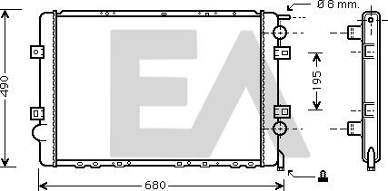 EACLIMA 31R60132 - Радиатор, охлаждане на двигателя vvparts.bg