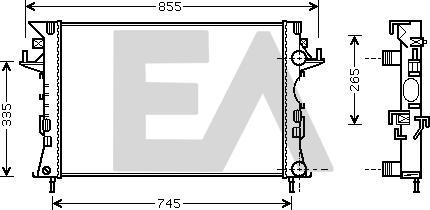 EACLIMA 31R60129 - Радиатор, охлаждане на двигателя vvparts.bg