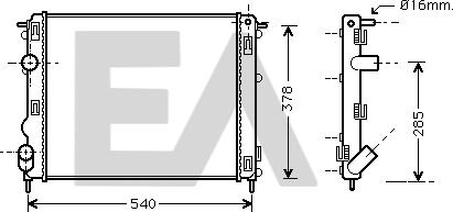 EACLIMA 31R60126 - Радиатор, охлаждане на двигателя vvparts.bg