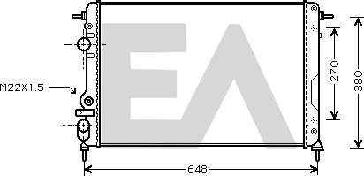 EACLIMA 31R60121 - Радиатор, охлаждане на двигателя vvparts.bg