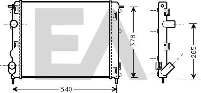 EACLIMA 31R60123 - Радиатор, охлаждане на двигателя vvparts.bg