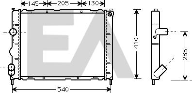 EACLIMA 31R60122 - Радиатор, охлаждане на двигателя vvparts.bg