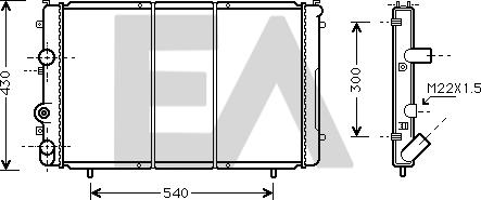 EACLIMA 31R60127 - Радиатор, охлаждане на двигателя vvparts.bg