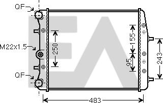 EACLIMA 31R61008 - Радиатор, охлаждане на двигателя vvparts.bg