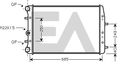 EACLIMA 31R61010 - Радиатор, охлаждане на двигателя vvparts.bg