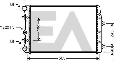 EACLIMA 31R61011 - Радиатор, охлаждане на двигателя vvparts.bg