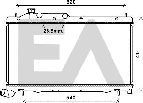 EACLIMA 31R68048 - Радиатор, охлаждане на двигателя vvparts.bg