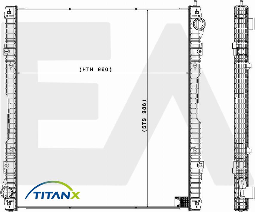 EACLIMA 31R63009T - Радиатор, охлаждане на двигателя vvparts.bg