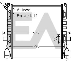 EACLIMA 31R63001 - Радиатор, охлаждане на двигателя vvparts.bg