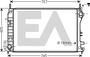 EACLIMA 31R62024 - Радиатор, охлаждане на двигателя vvparts.bg