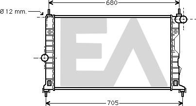 EACLIMA 31R62020 - Радиатор, охлаждане на двигателя vvparts.bg