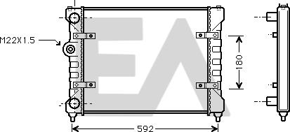 EACLIMA 31R67005 - Радиатор, охлаждане на двигателя vvparts.bg