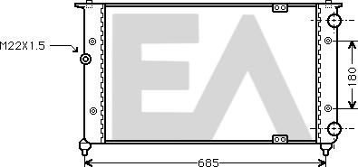 EACLIMA 31R67003 - Радиатор, охлаждане на двигателя vvparts.bg