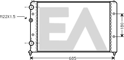 EACLIMA 31R67014 - Радиатор, охлаждане на двигателя vvparts.bg