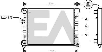 EACLIMA 31R67016 - Радиатор, охлаждане на двигателя vvparts.bg