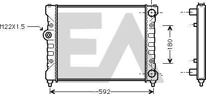 EACLIMA 31R67011 - Радиатор, охлаждане на двигателя vvparts.bg