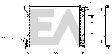 EACLIMA 31R67012 - Радиатор, охлаждане на двигателя vvparts.bg