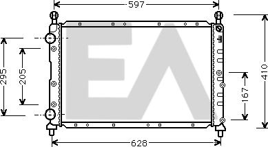 EACLIMA 31R03015 - Радиатор, охлаждане на двигателя vvparts.bg