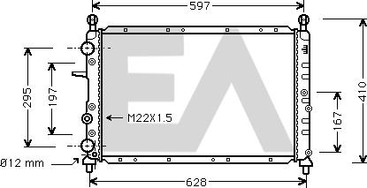 EACLIMA 31R03013 - Радиатор, охлаждане на двигателя vvparts.bg