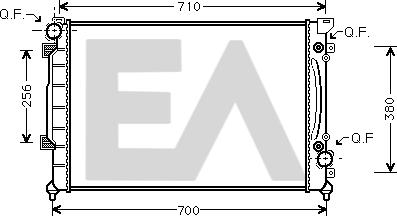 EACLIMA 31R02090 - Радиатор, охлаждане на двигателя vvparts.bg