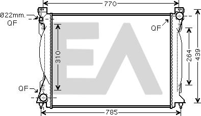 EACLIMA 31R02048 - Радиатор, охлаждане на двигателя vvparts.bg