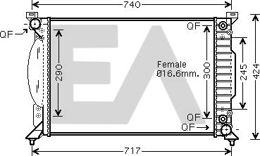 EACLIMA 31R02043 - Радиатор, охлаждане на двигателя vvparts.bg