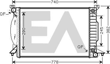 EACLIMA 31R02042 - Радиатор, охлаждане на двигателя vvparts.bg