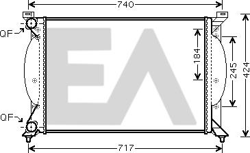 EACLIMA 31R02050 - Радиатор, охлаждане на двигателя vvparts.bg