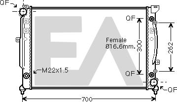 EACLIMA 31R02089 - Радиатор, охлаждане на двигателя vvparts.bg