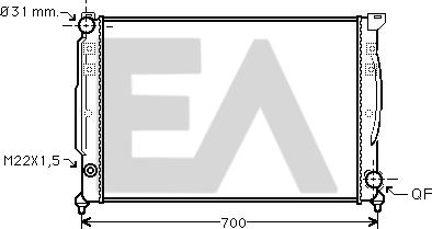 EACLIMA 31R02084 - Радиатор, охлаждане на двигателя vvparts.bg