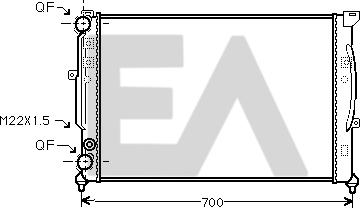 EACLIMA 31R02087 - Радиатор, охлаждане на двигателя vvparts.bg